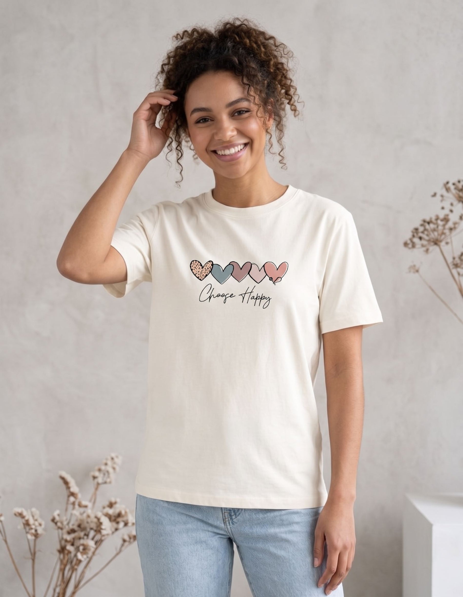 Choose happy - off white