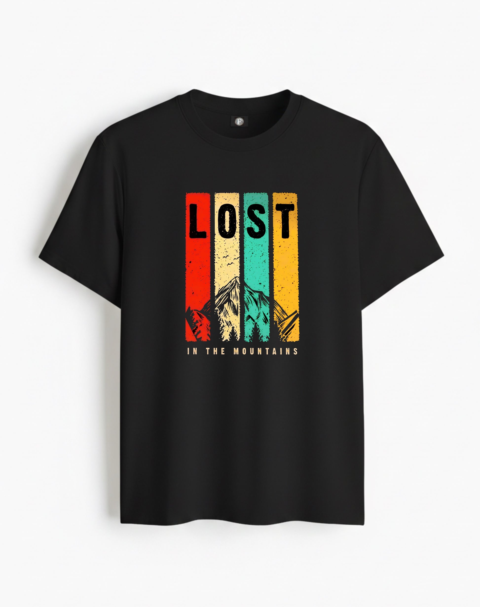 Lost in the mountains - black