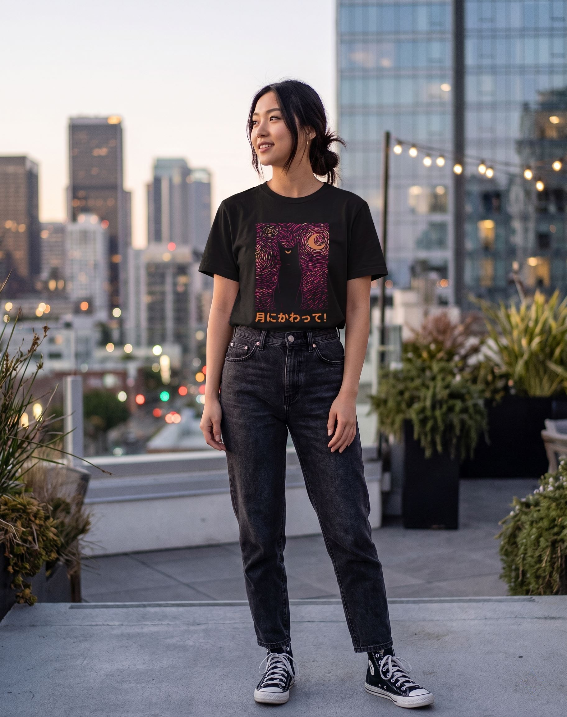 Luna’s Starry Night - black