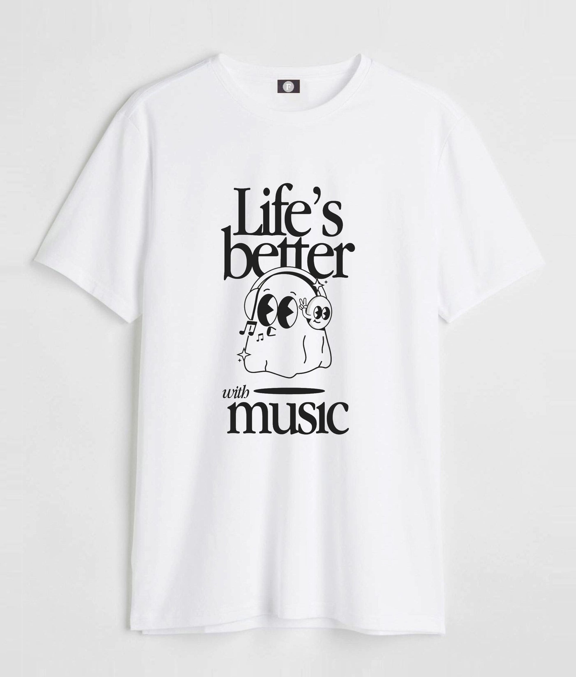 Life's better with music - white