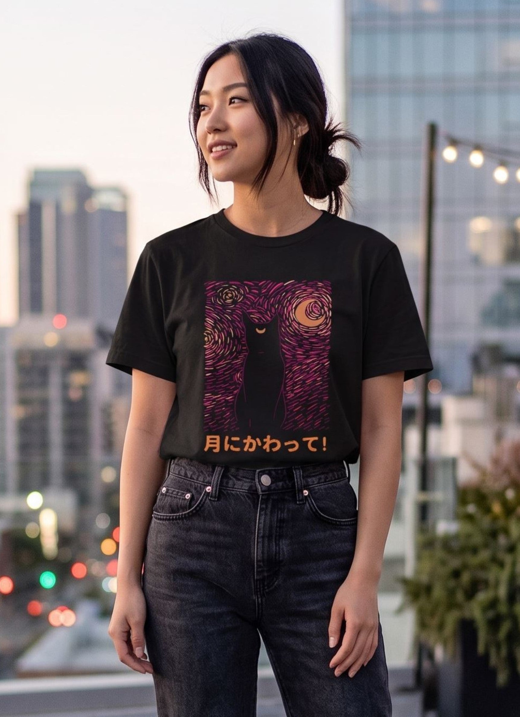Luna’s Starry Night - black