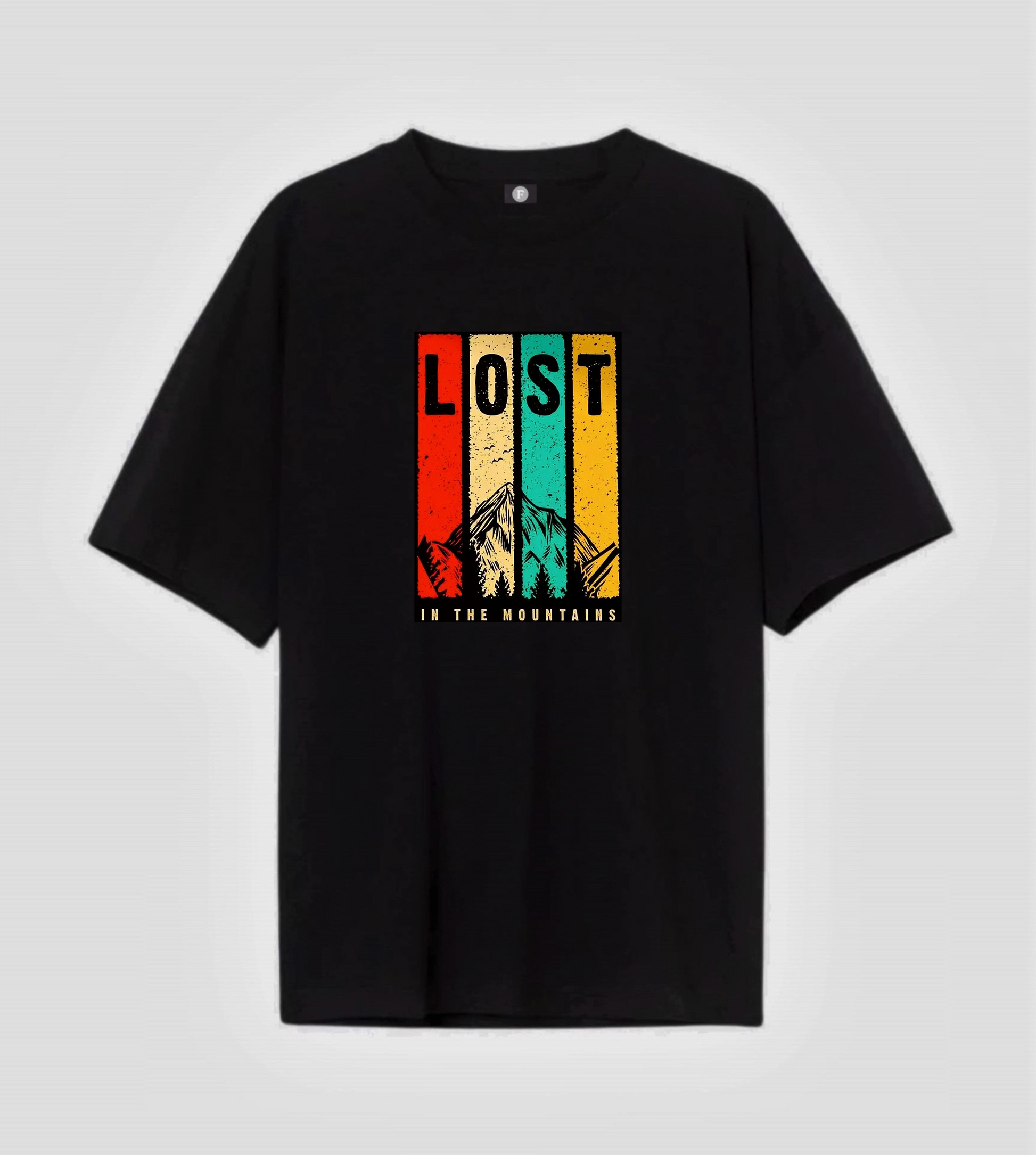 Lost in the mountains - black