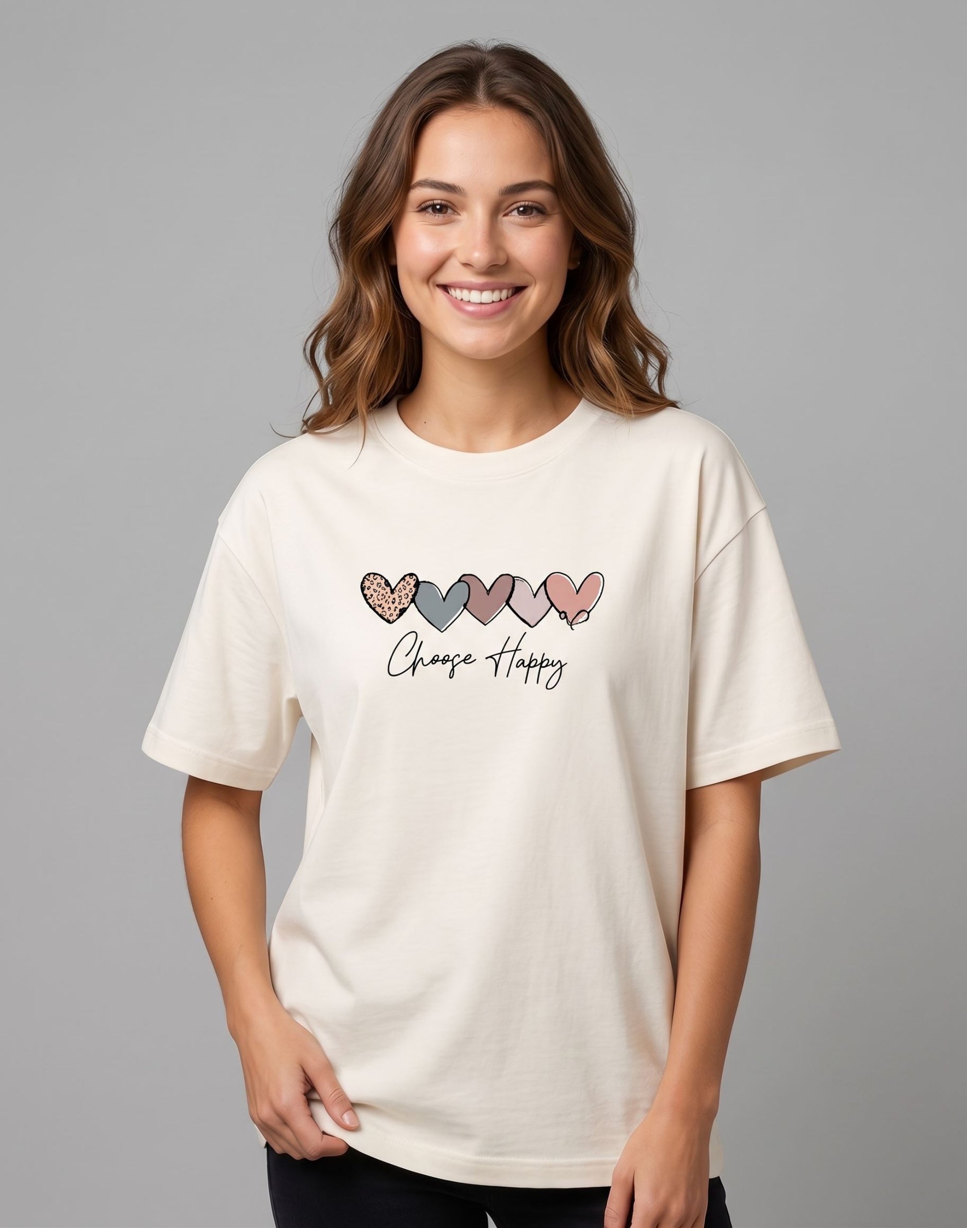 Choose happy - off white HW