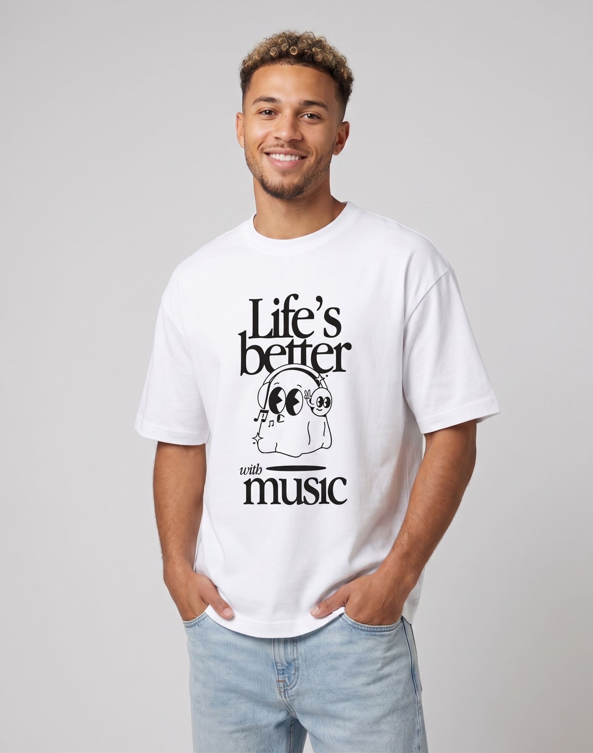 Life's better with music - white HW