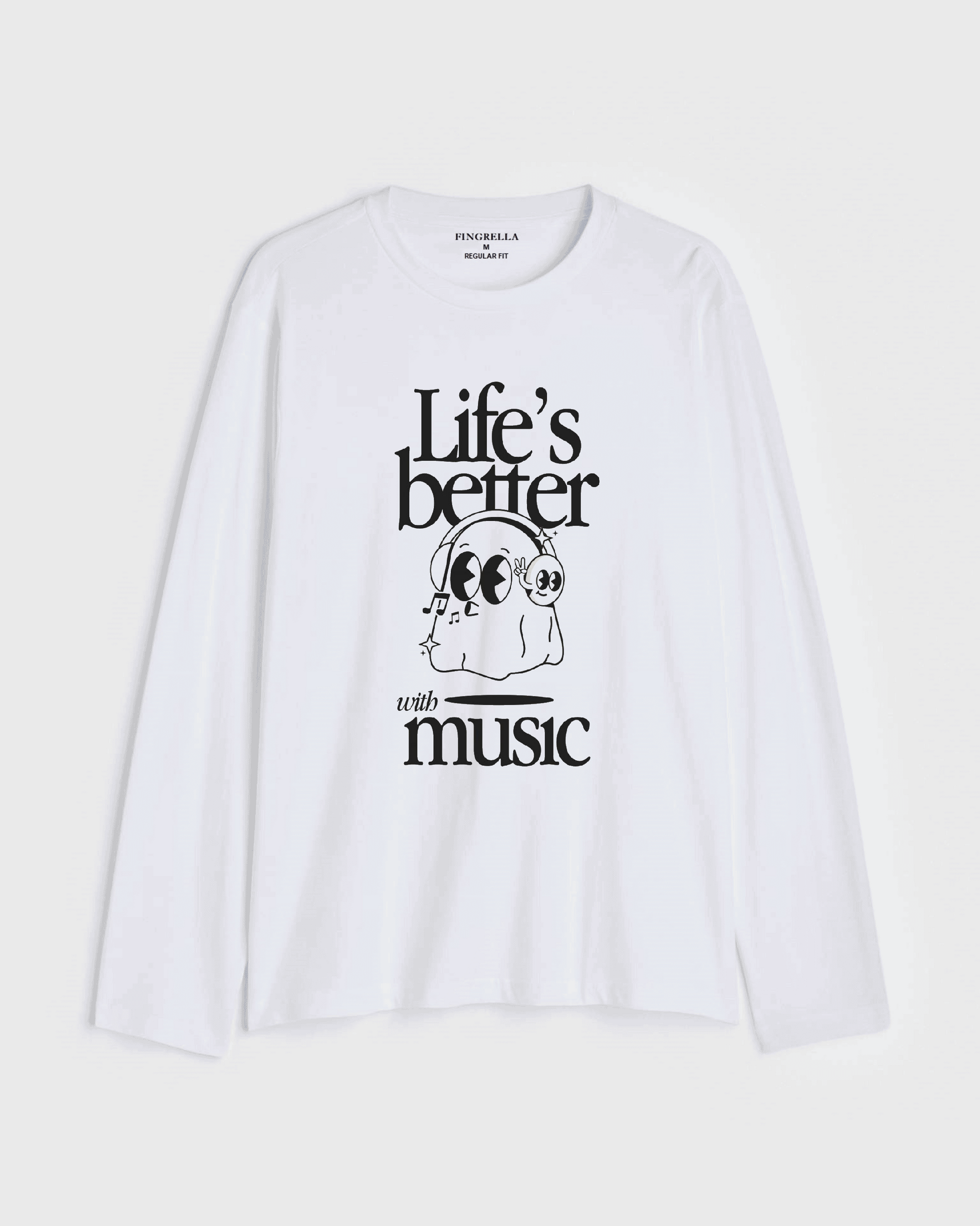 Life's better with music - white