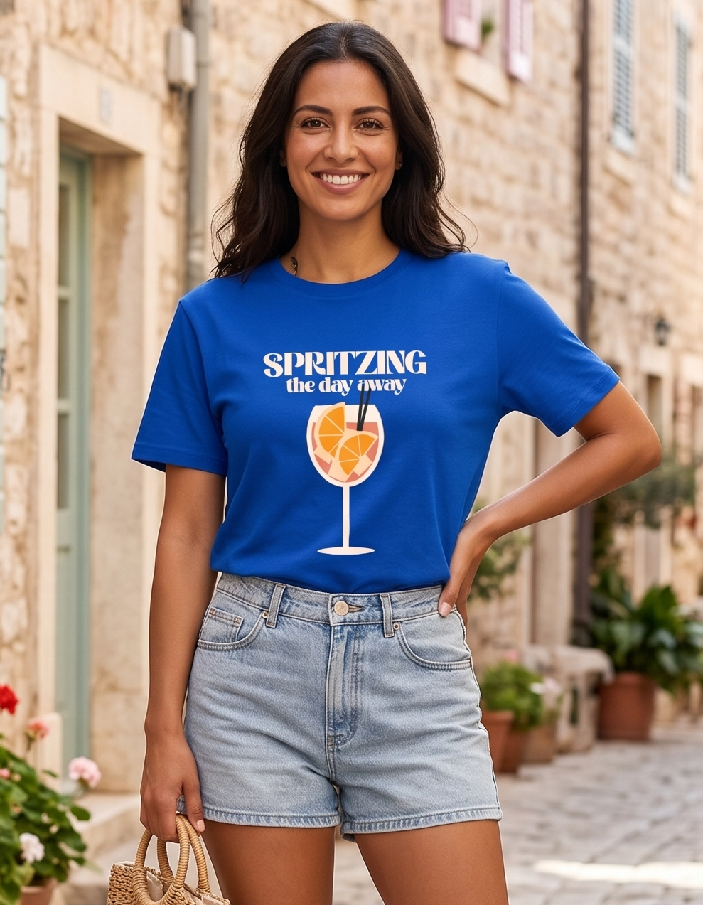 Spritzing - royal blue