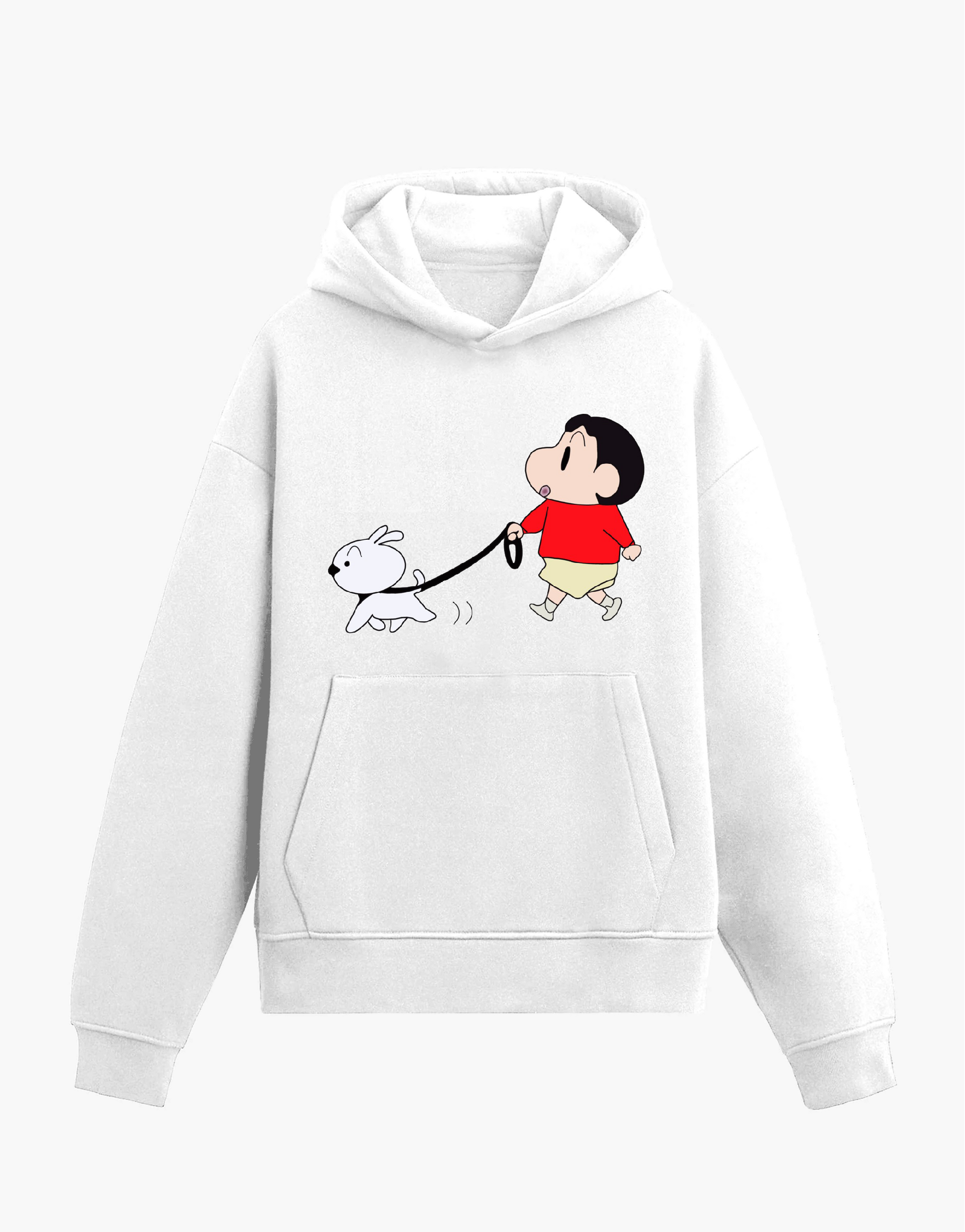 Shinchan & shiro walking - white