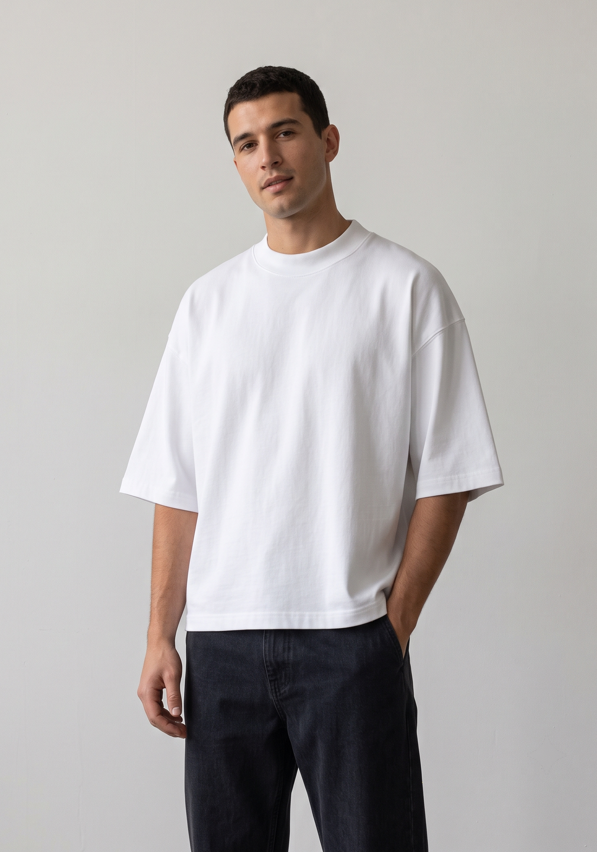 Oversized boxy fit t shirt - white