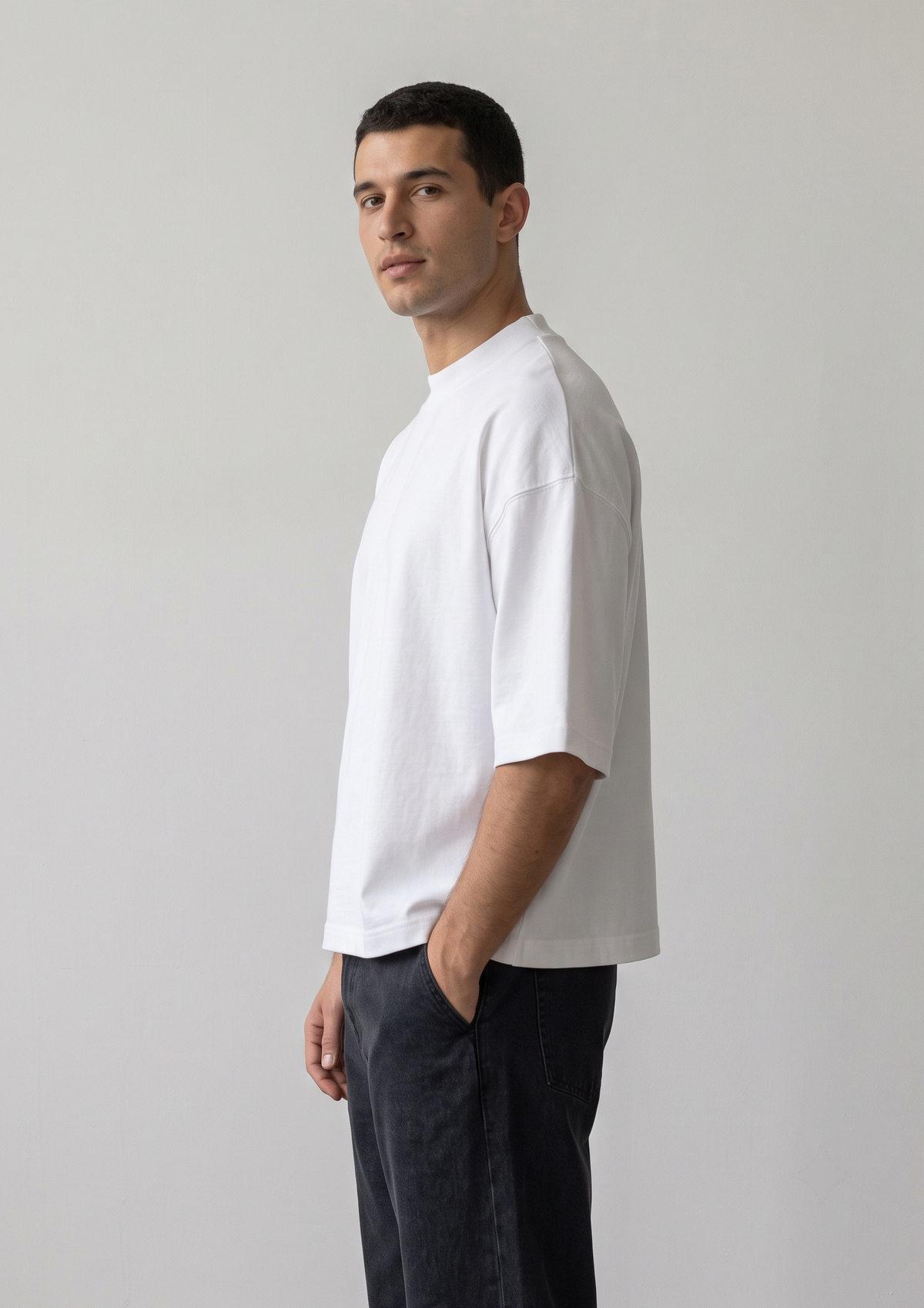 Oversized boxy fit t shirt - white
