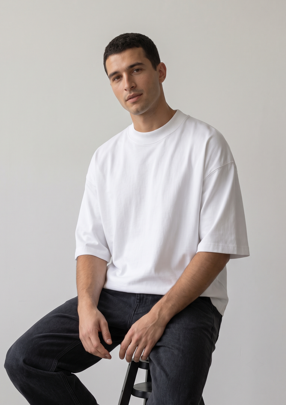 Oversized boxy fit t shirt - white