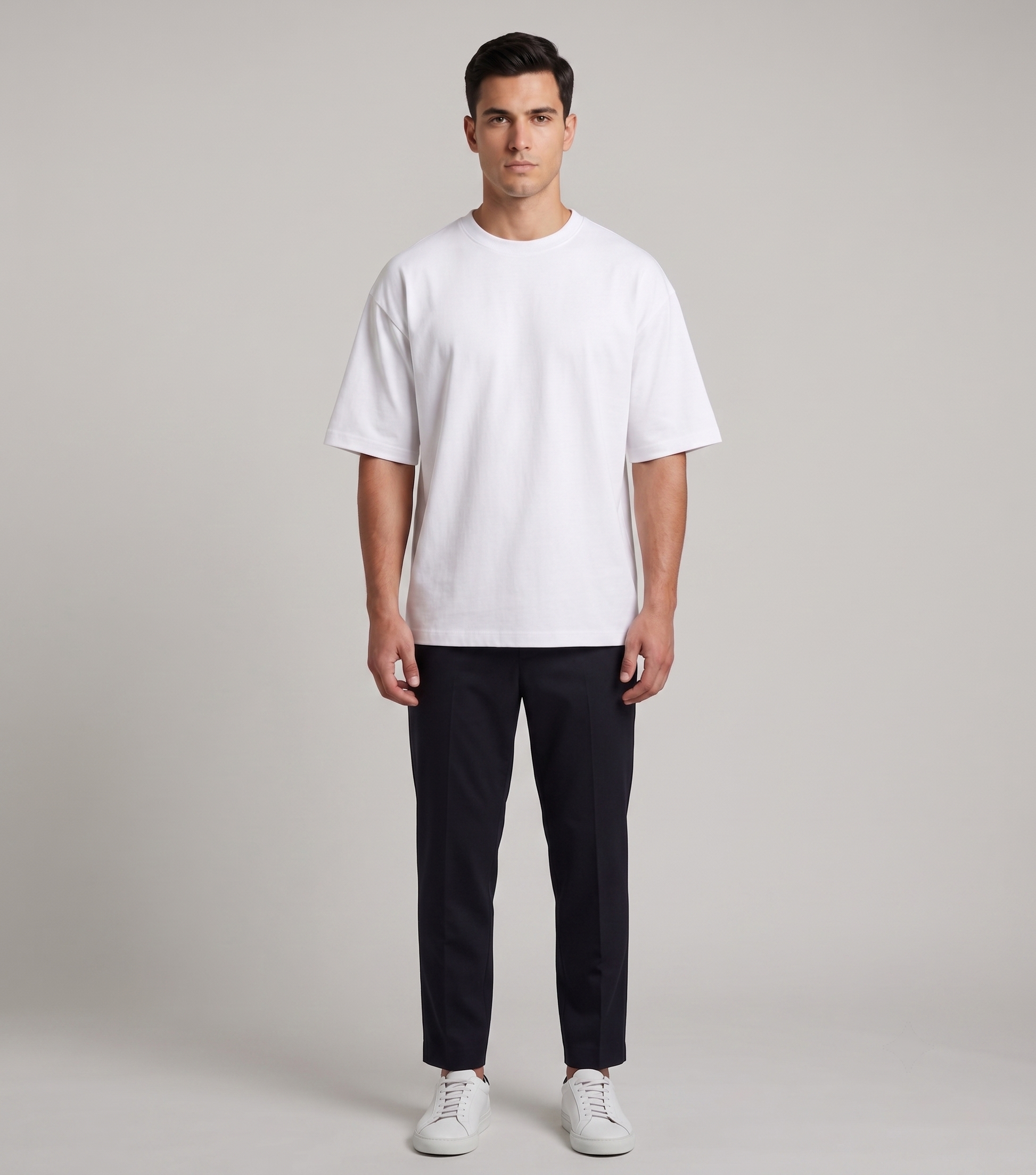 White - oversized boxy fit t shirt