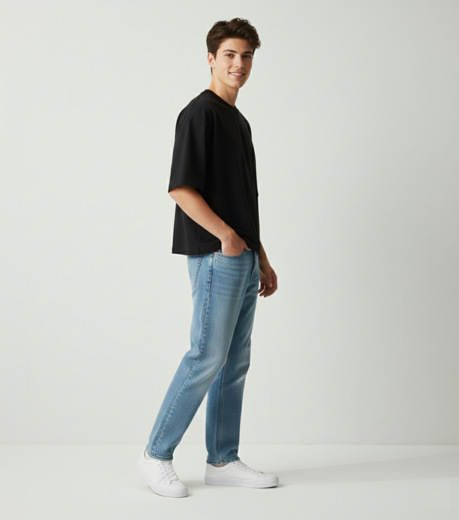 Black - oversized boxy fit t shirt