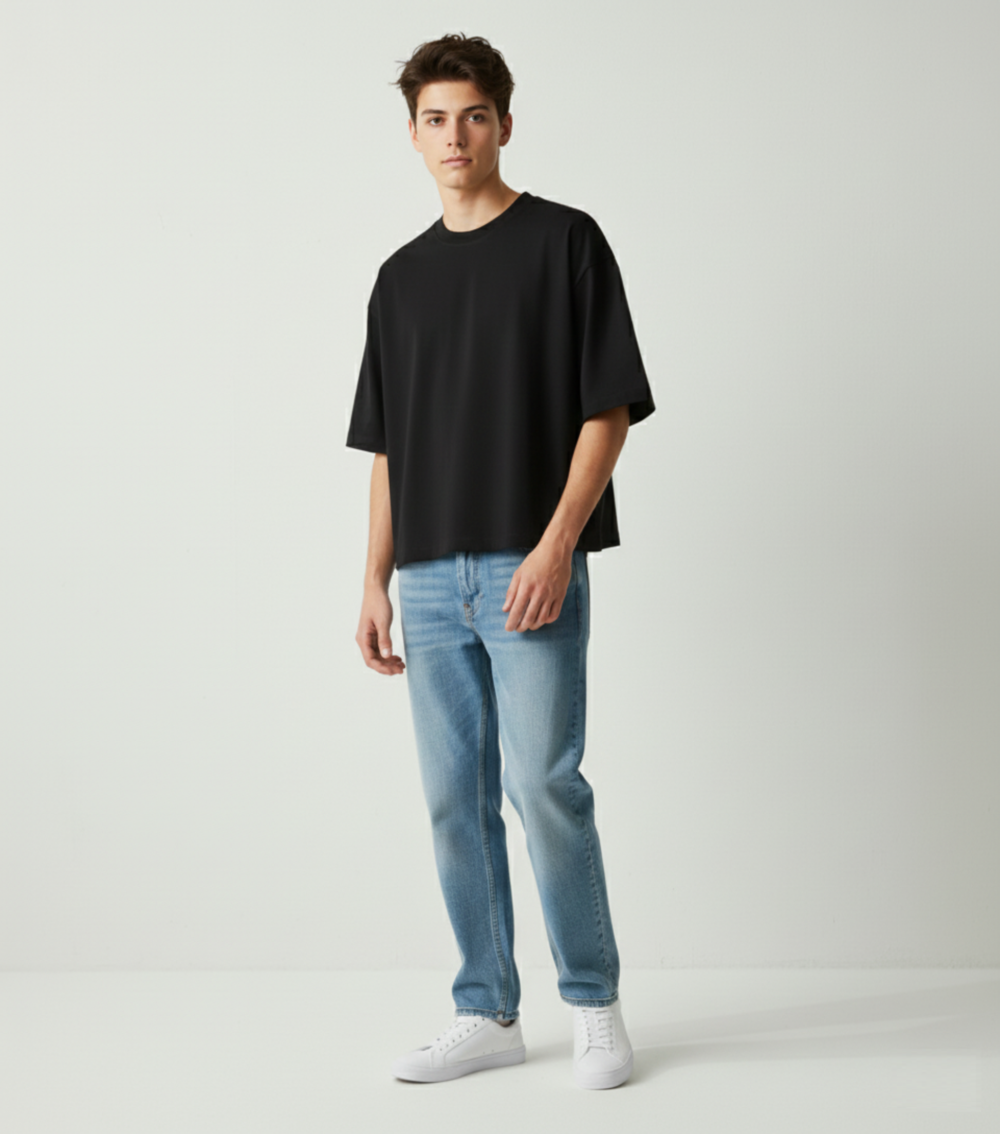 Black - oversized boxy fit t shirt