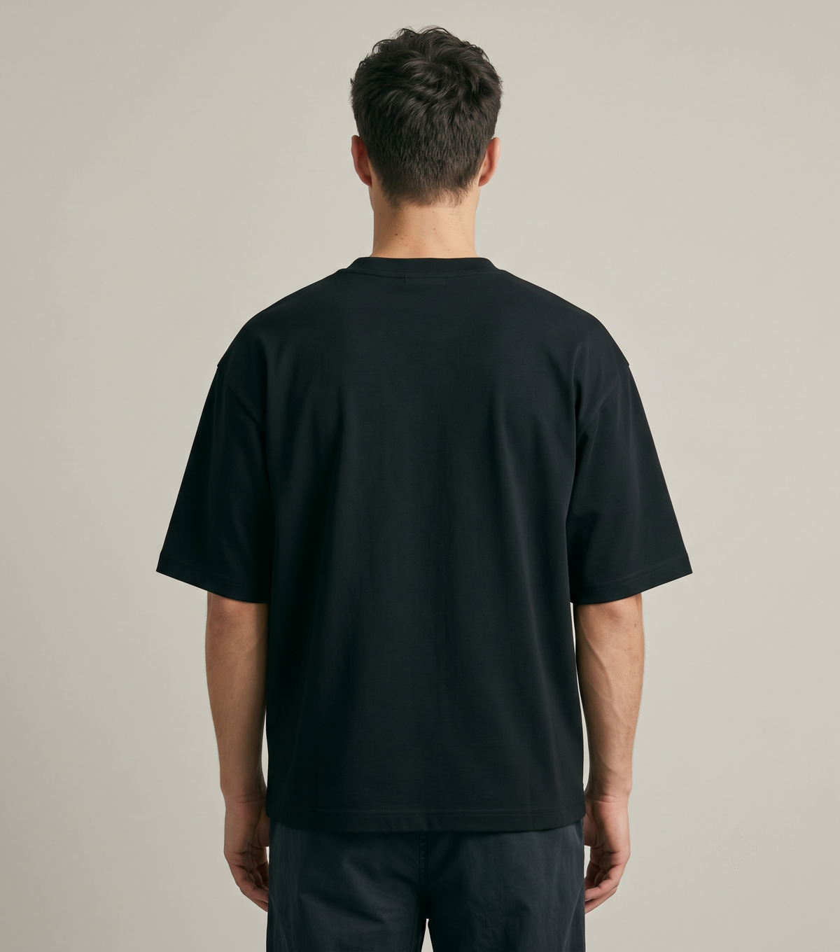 Oversized boxy fit t shirt - black