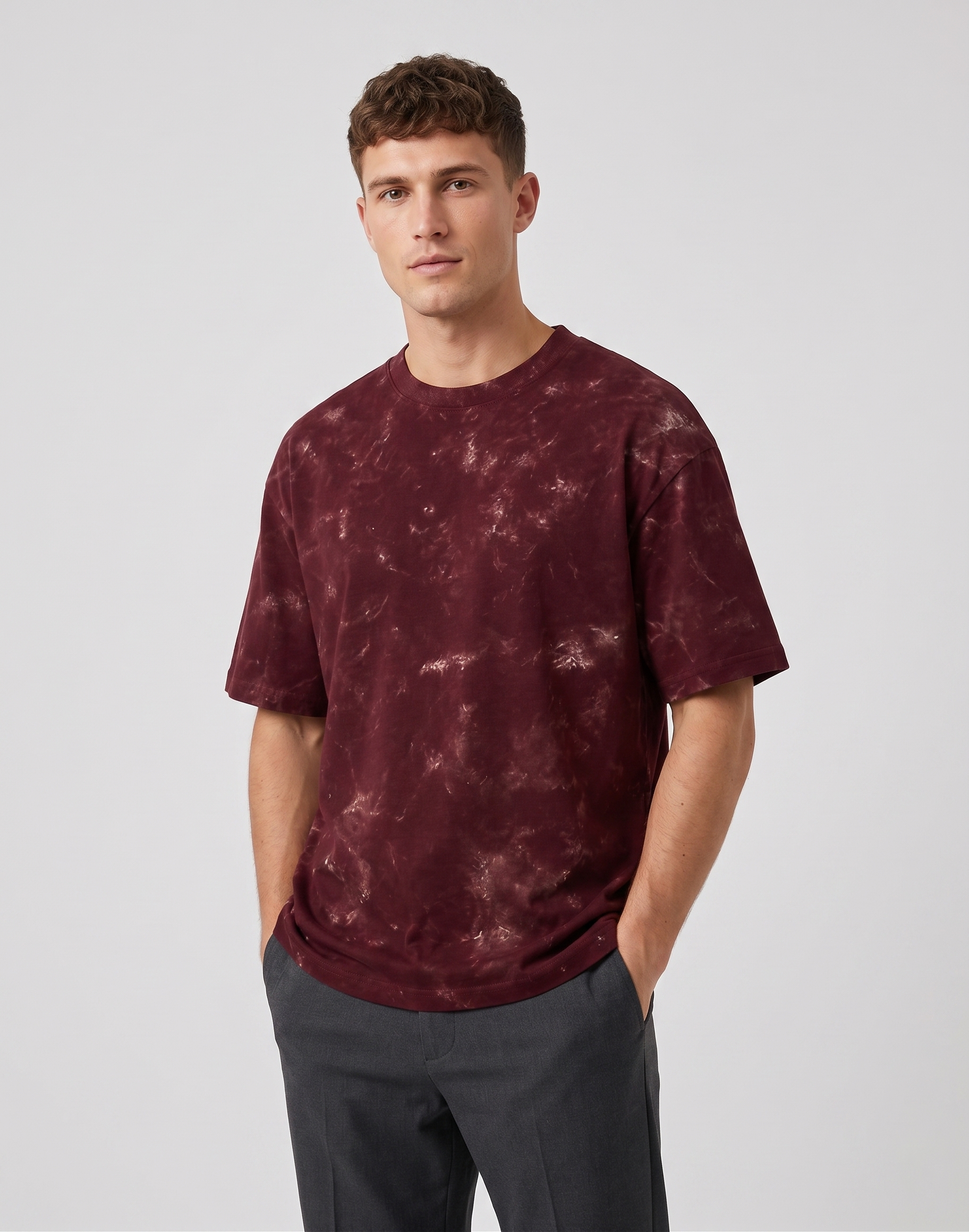 Maroon - acid washed HW