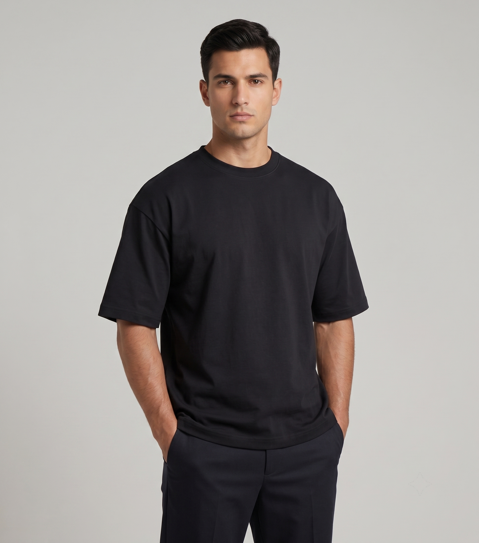 Black - oversized boxy fit t shirt