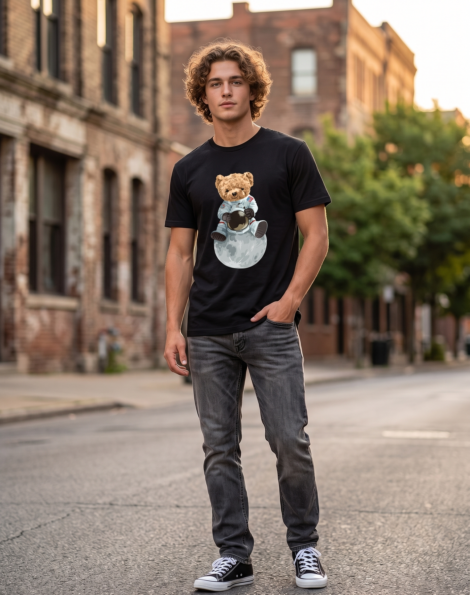 Space teddy - black