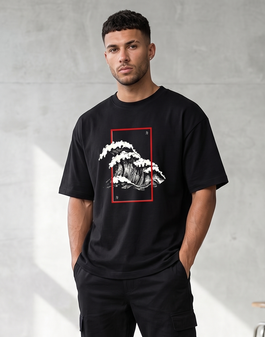 The kanagawa frame - black