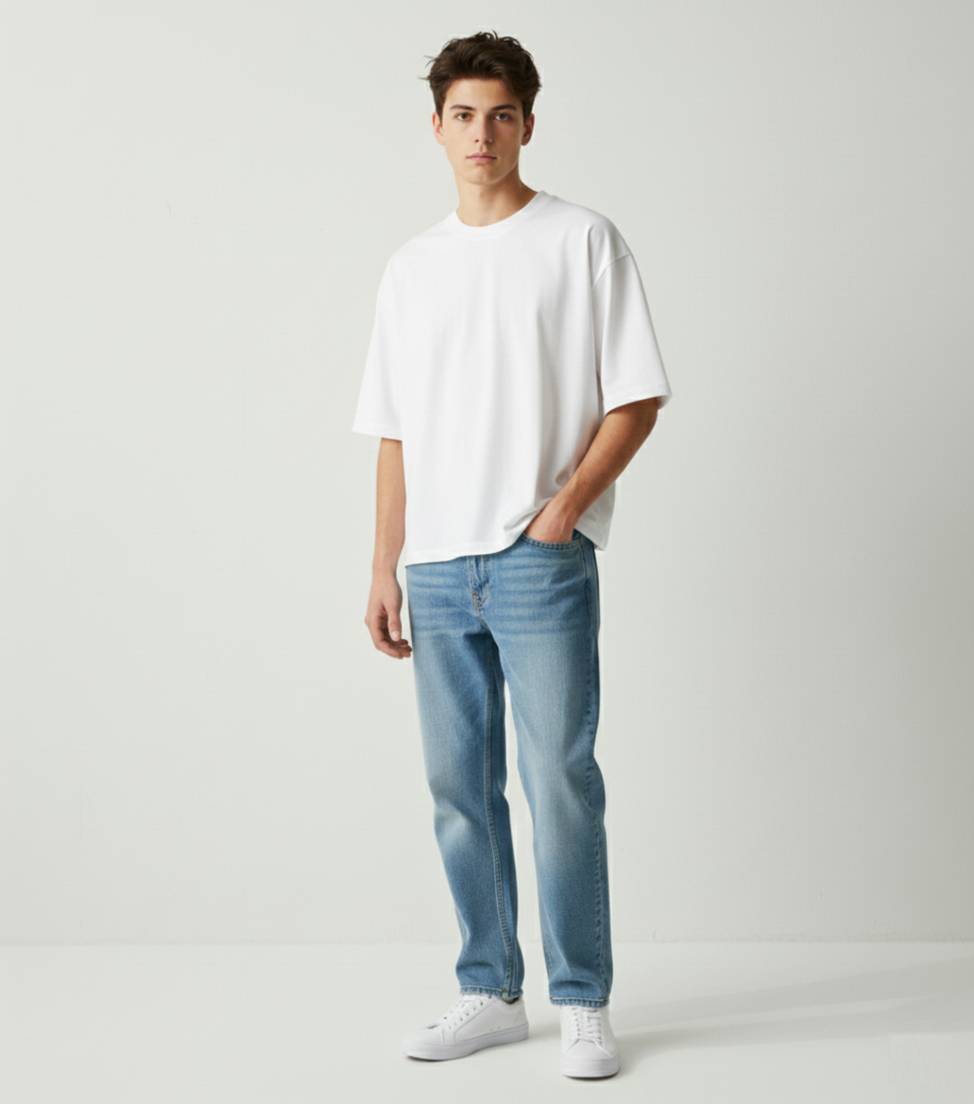 White - oversized boxy fit t shirt