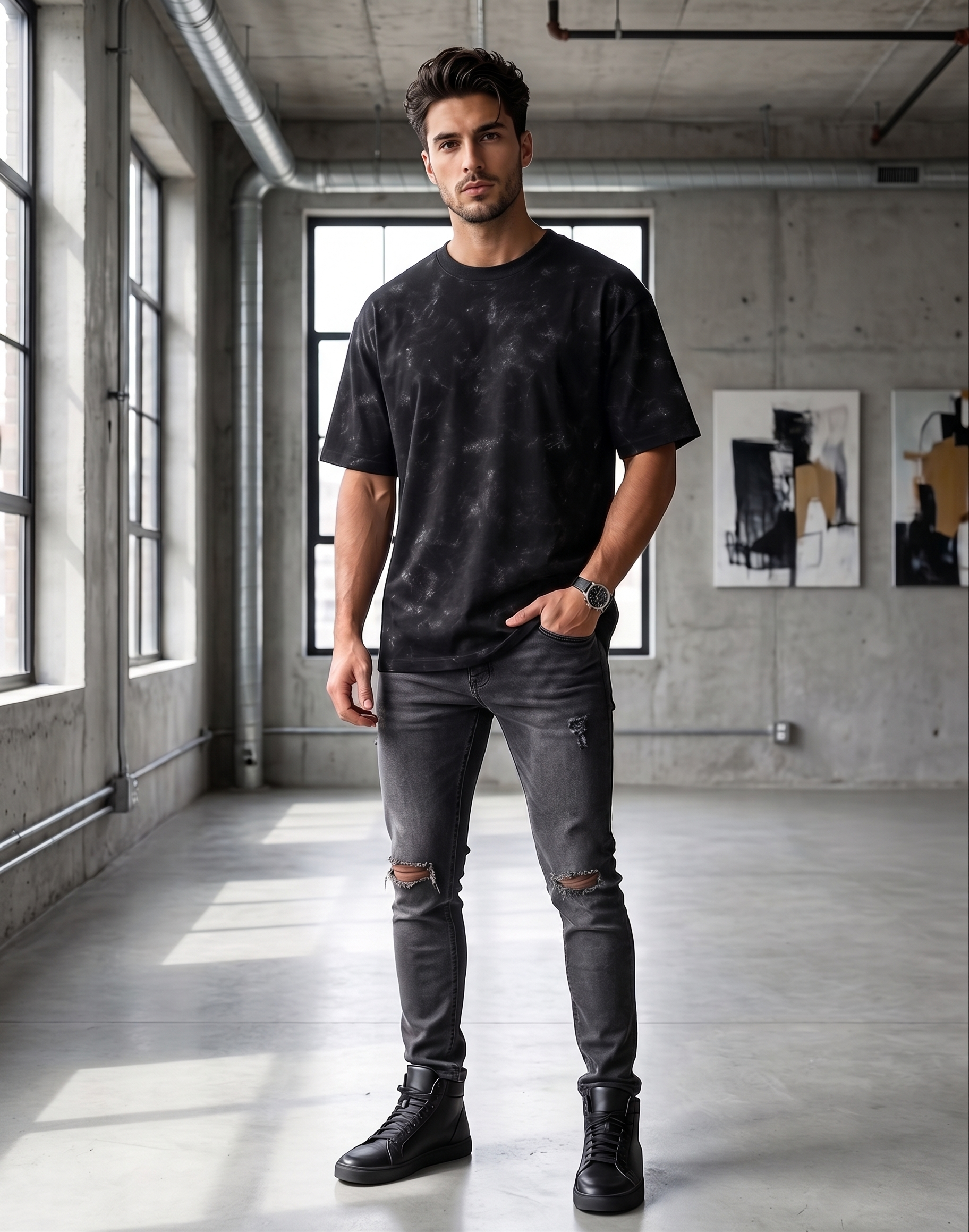 Black - Acid washed MW