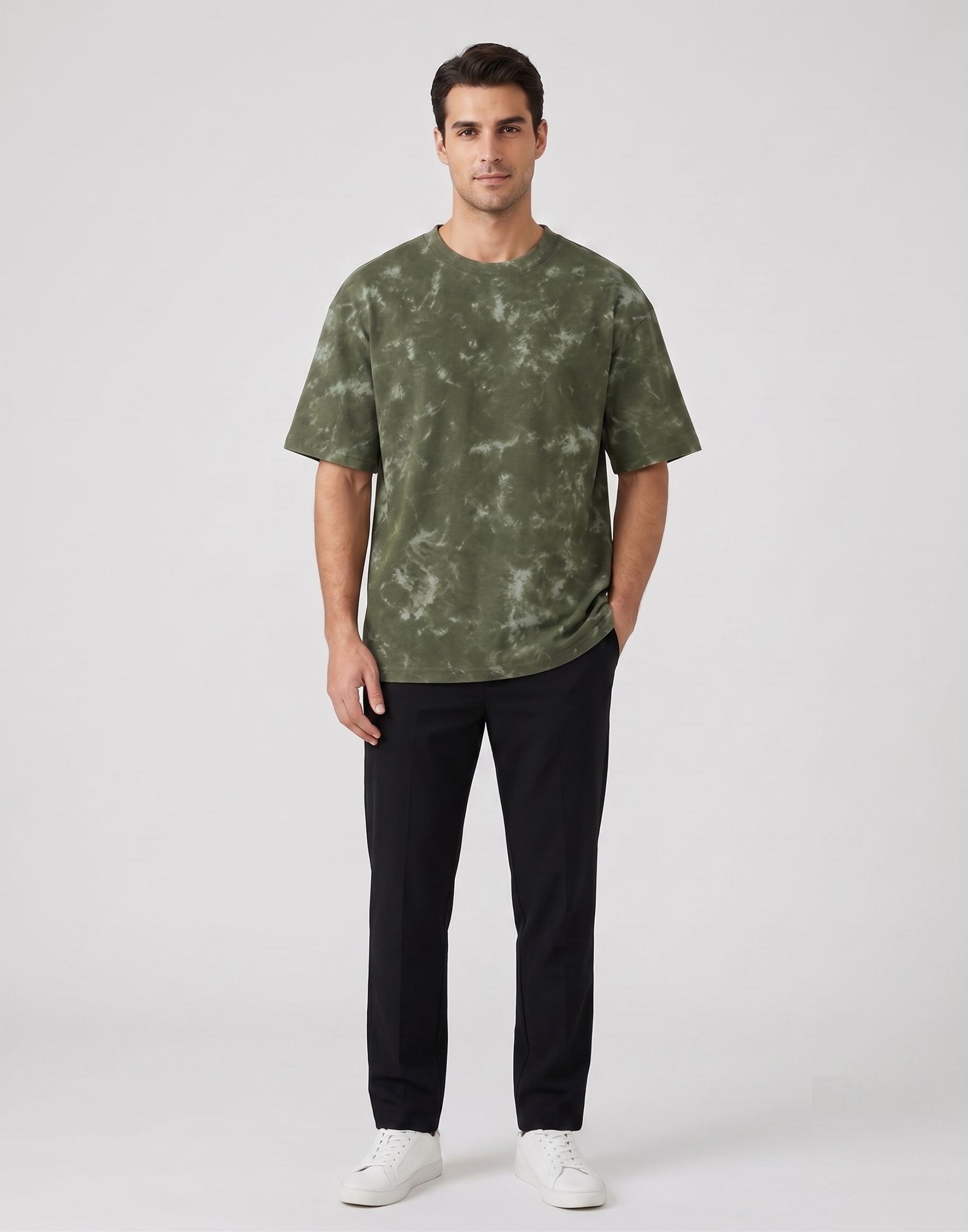 Army green - acid washed HW