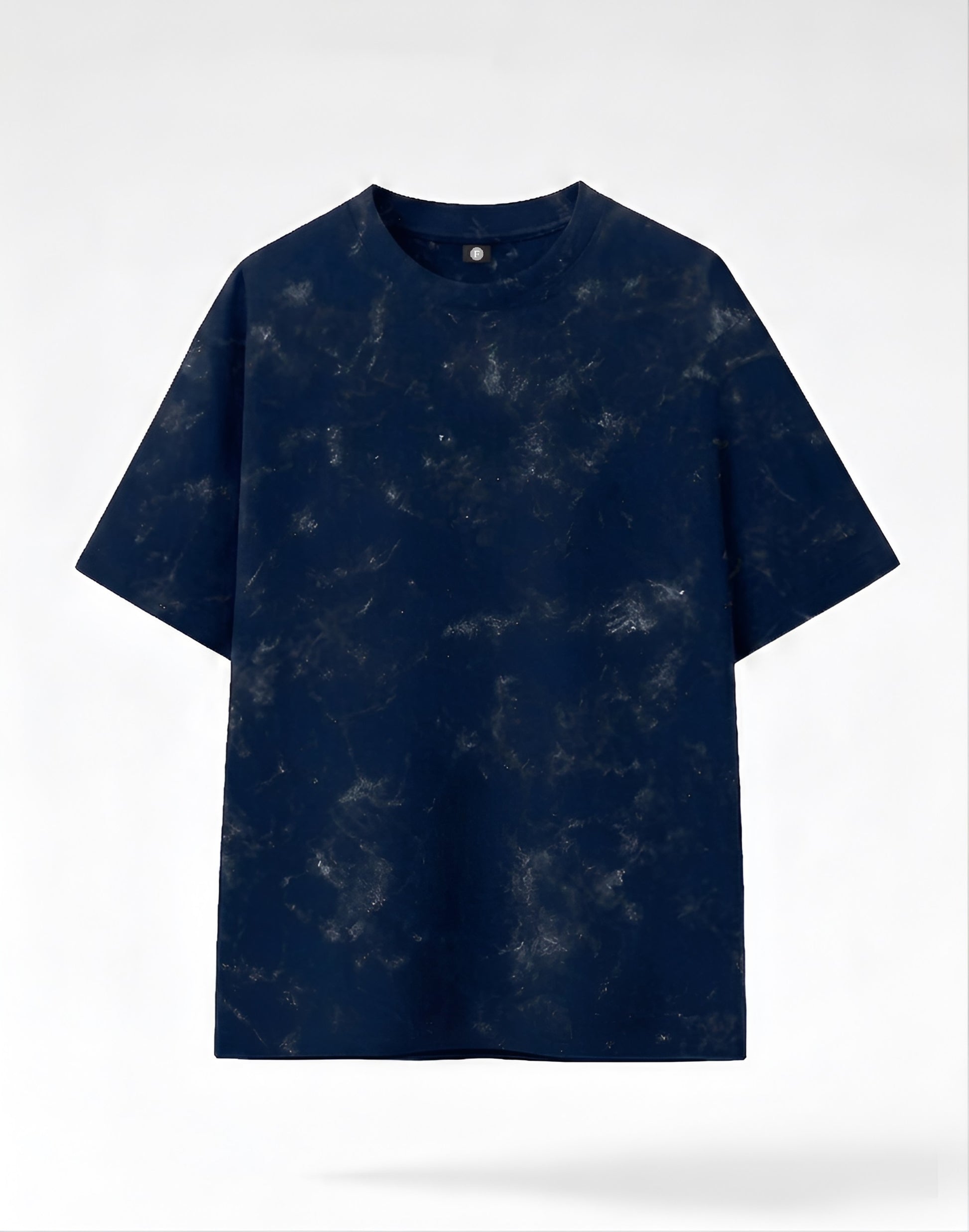 Navy blue - acid washed HW