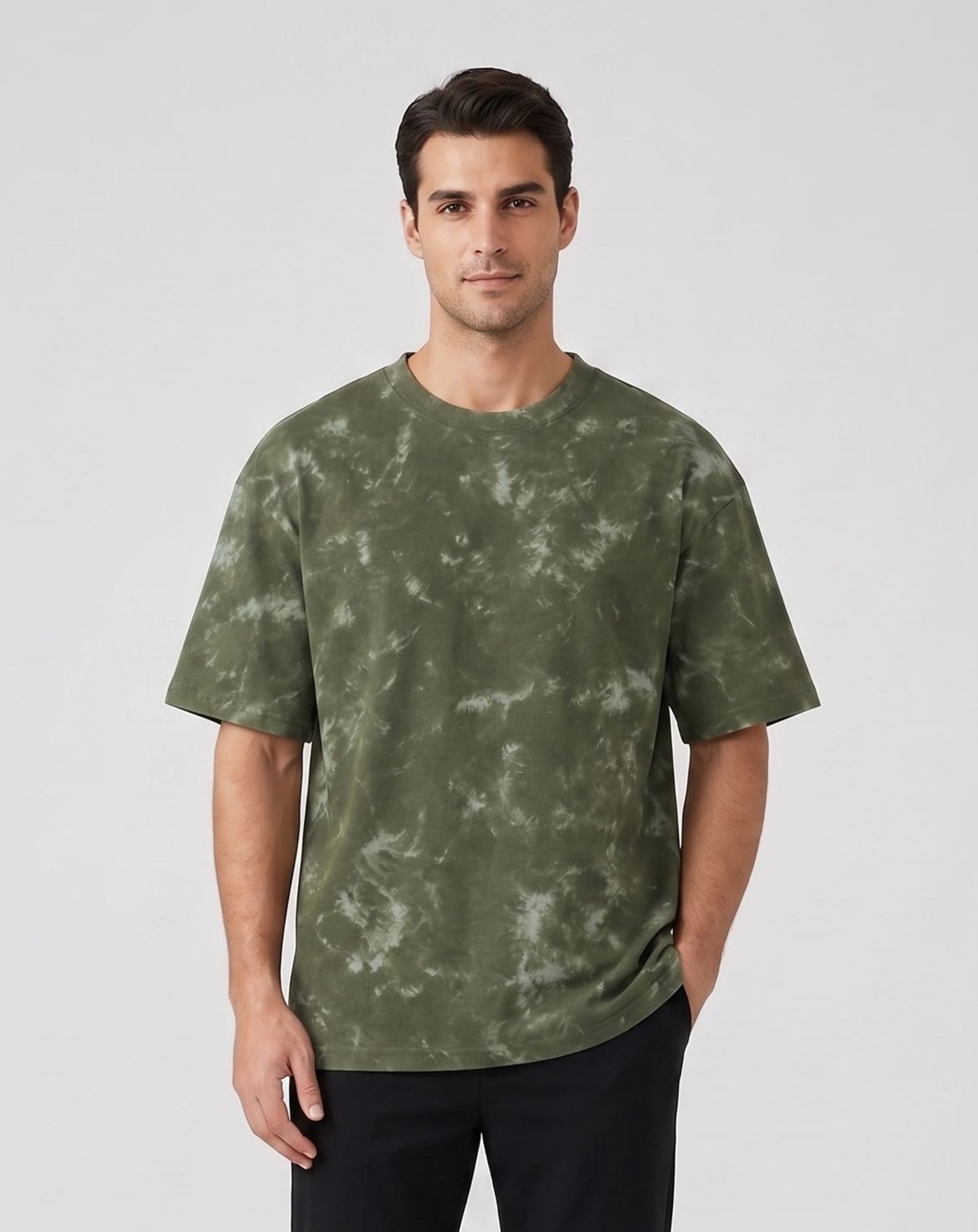 Army green - acid washed HW