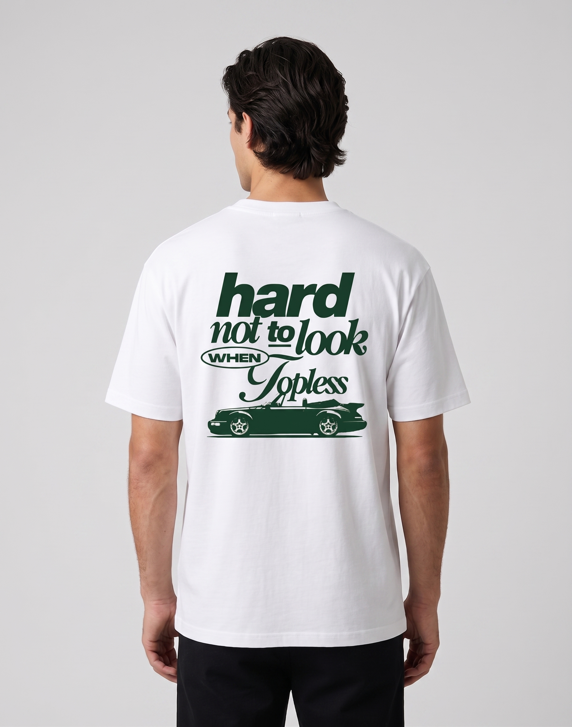 Hard not to look - white