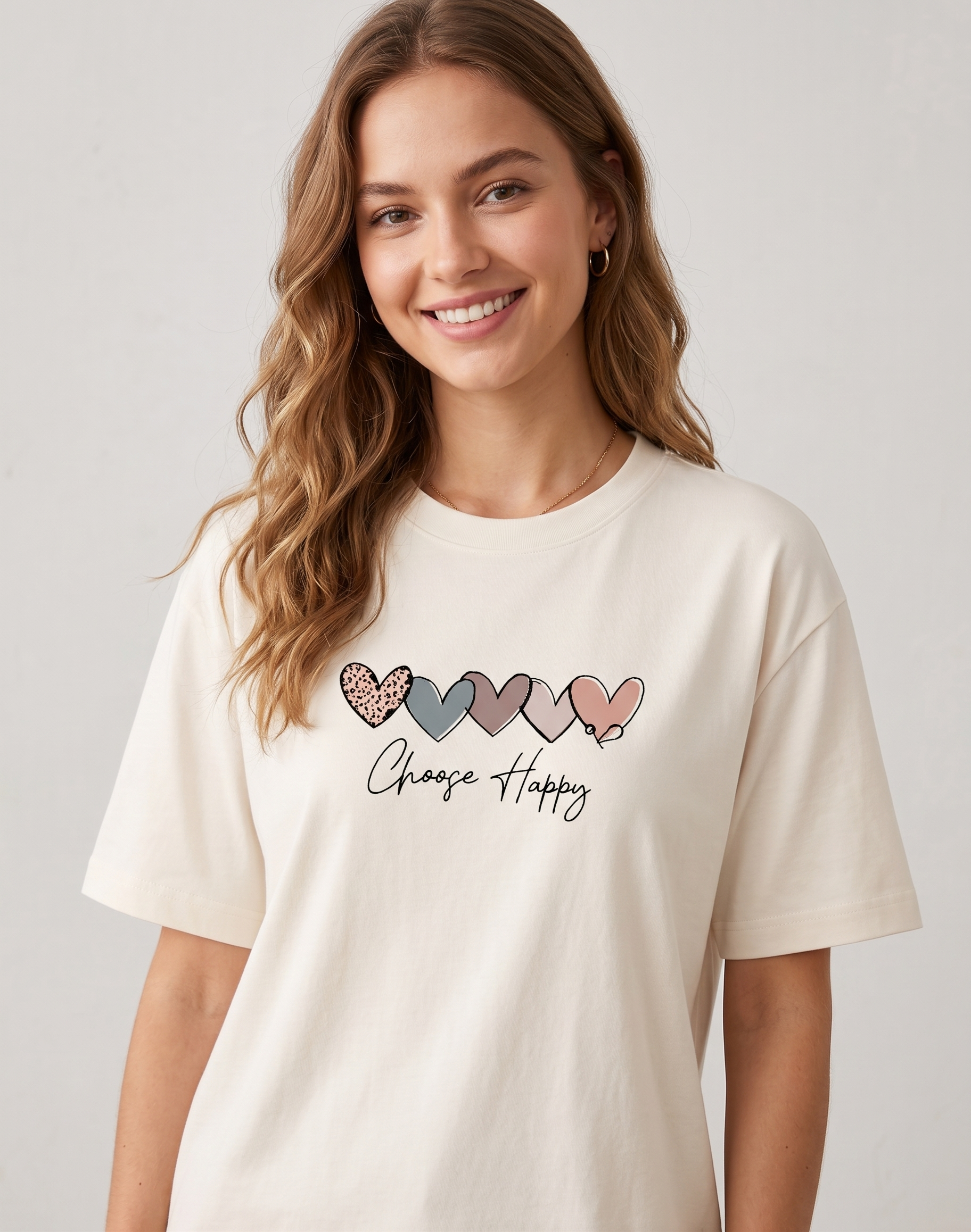 Choose happy - off white