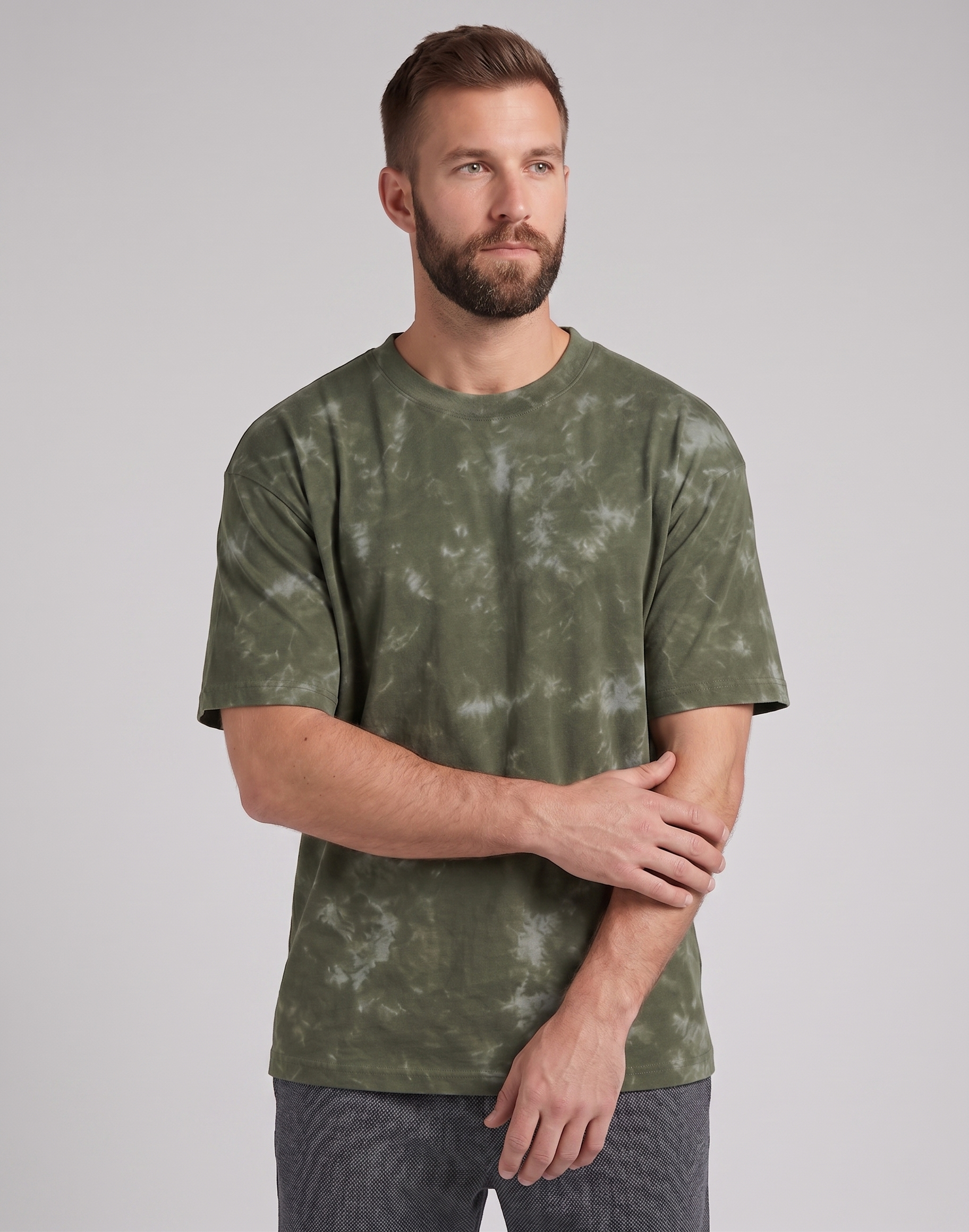 Army green - acid washed HW